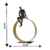 Escultura Pessoa em Resina Circulo Metal Dourado Decoração - comprar online