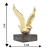 Imagem do Escultura Pássaro Dourado Base Cor Cimento Resina Moderno P