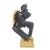Escultura Casal Rosto Preto Romantico de Resina Moderno