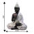 Buda Meditando em Resina na Cor Prata com Espelhos Grande - comprar online