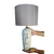 Luminária Abajur Cinza De Mesa Criado Quarto Com Cúpula - comprar online