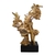 Escultura Casal Rosto Romantico Dourado em Resina Decorativo