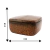 Caixa decorativa em resina com design rattan com tampa - loja online