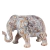 Escultura de Elefante Grande em Resina no Tom Madeira