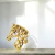 Imagem do Escultura Cabeça Cavalo em Metal Dourado Decorativo Aparador