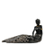 Escultura Africana em Resina Sentada Delicada e Charmosa
