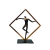 Imagem do Escultura Pessoa Resina no Quadrado e base Metal Decoração