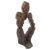 Escultura Pessoa Cinza Pensando Resina Decoração Moderna P