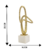 Escultura Dourada Abstrata Moderna Decorativa na Base - comprar online