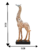Escultura Girafa em Resina com Cabeça Prateada P - comprar online