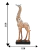 Escultura Girafa em Resina com Cabeça Prateada P - comprar online