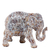 Escultura de Elefante em Resina Médio no Tom Madeira