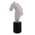 Escultura Cabeça Cavalo Resina Branco 3D Decorativo Moderno