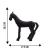 Escultura Cavalo Resina Preto Estrutura em 3D Moderno - comprar online