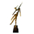 Escultura ginastas equilibristas dourado resina na base - loja online