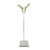 Escultura pássaro dourado resina decorativa com base pedra P - comprar online