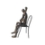 Escultura musico com violoncelo decoração musicista resina - comprar online