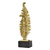 Escultura folha dourada em resina decorativa para aparador