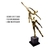 Escultura ginastas equilibristas dourado resina na base na internet