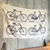 Bandeira Decorativa Bicicleta para Parede - Estampa Exclusiva - comprar online