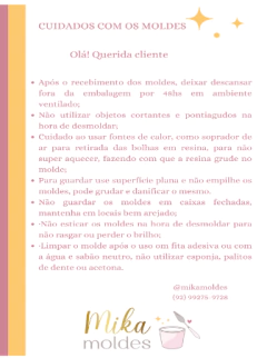 Molde de Silicone Chaveiro Margarida - Mika Moldes