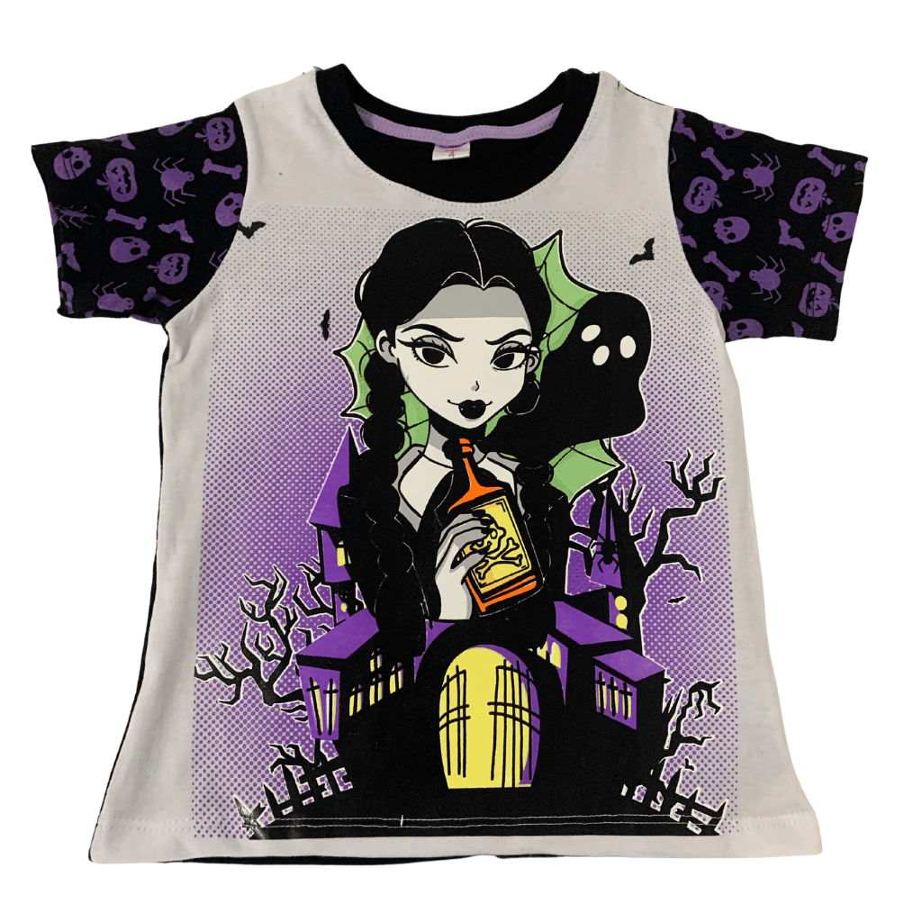 Remera Merlina Halloween