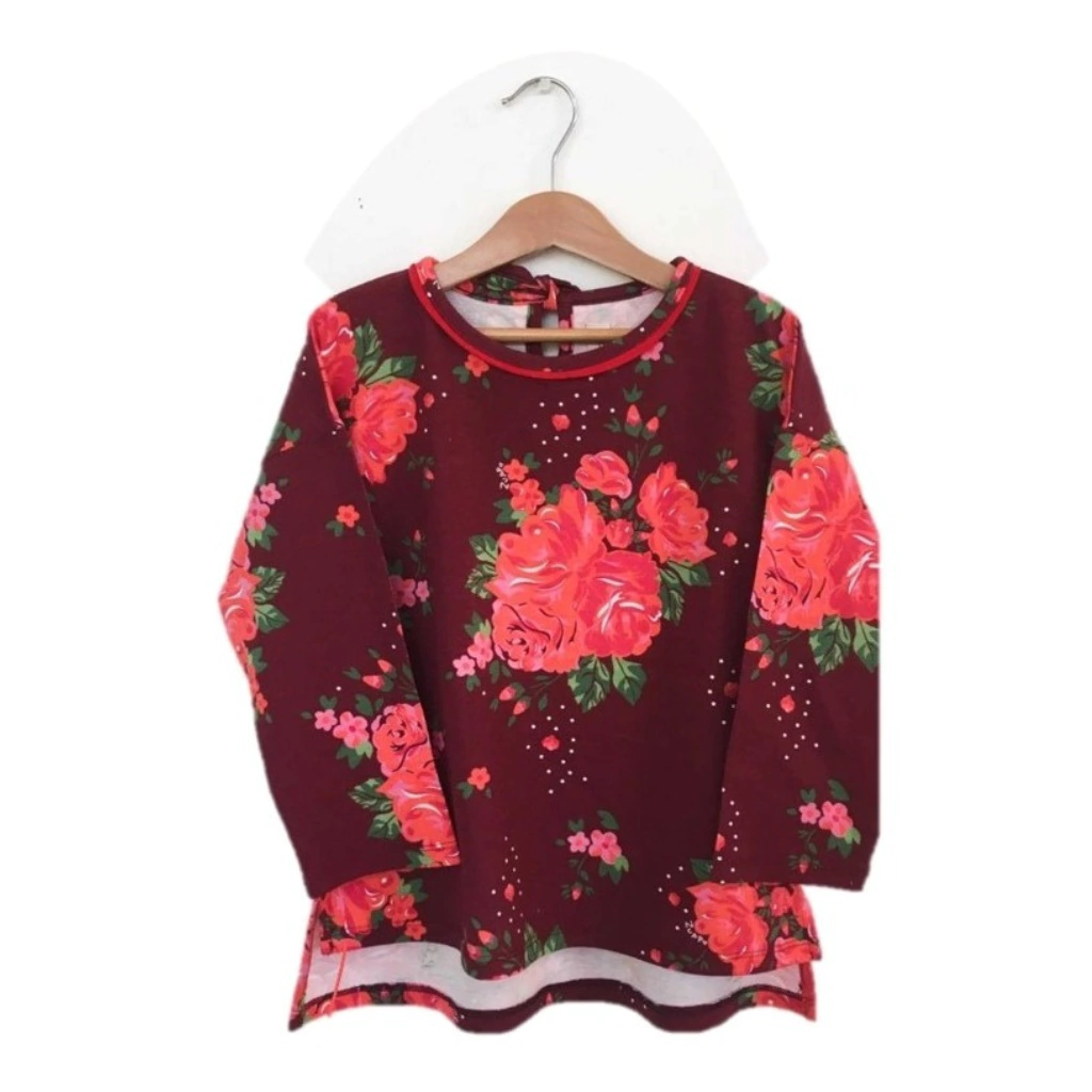 Remera Estampada Flores Hojas Zuppa