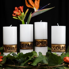 Coroa do Advento Verbum Domini - Branco na internet