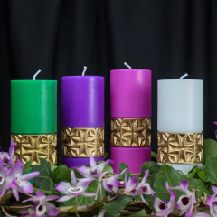 Coroa do Advento Emmanuel - Colorida - comprar online