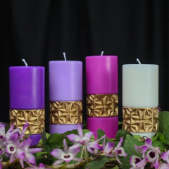 Coroa do Advento Emmanuel - Degradê - Exultet Velas
