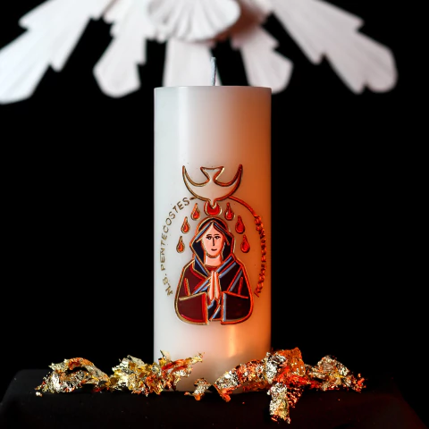 Vela Nossa Senhora de Pentecostes - 20x7,8cm - comprar online