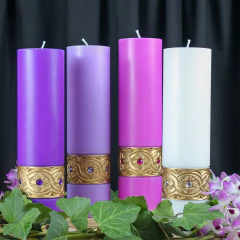 Coroa do Advento Gaudium - Degradê - Exultet Velas