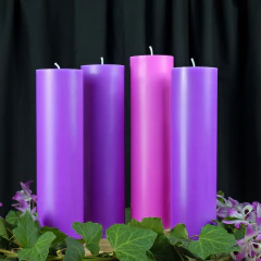 Coroa do Advento Promessa - Roxo e Rosa na internet