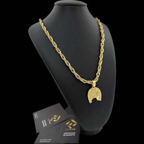 Corrente Meia Corda 08mm 70cm + Ferradura