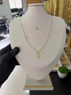 Corrente Alongada 2mm + Leão Tribo de Judá