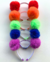 Kit 5 Tiaras Glitter Pompom Urso Pelinho - Coleção Rainbow - K-5-TPPU01-RW - comprar online