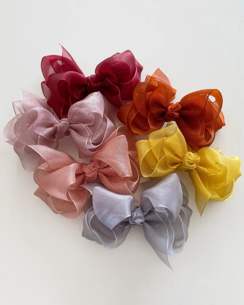 Kit 10 Laços Boutique Organza Grande - G07 - Cores Sortidas na internet