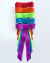 Kit 5 Laços Fly em Gorgurão Tamanho G na Presilha - Coleção Rainbow - K-5-LG-FLY-RW