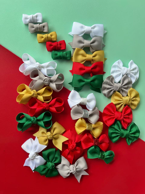 Combo Promocinal COMPLETO! 180 Acessórios de Cabelo, Laços e Tiaras no Atacado - Boas Festas - Atacado de Laços