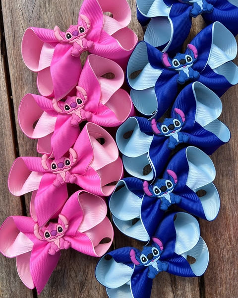 Kit 10 Laços Boutique Duplo Duo Color Grande - Stitch & Angel - K-10-CG01-SA - comprar online