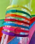 Kit 7 Tiaras Adaptadoras Gorgurão - Coleção Rainbow - K-7-TEG01-RW