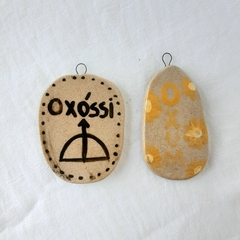 CONJUNTO DE MINI PRATOS DECORATIVOS - OXÓSSI E OXUM - comprar online