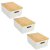 COMBO 3 Organizadores medium entramados con tapa bambu