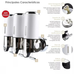 Imagen de Dispensador De Jabón Thouse Triple, Sin Amurar, 1500 Ml