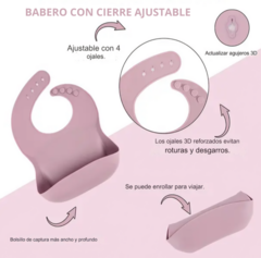 Set Alimentacion Bebe Plato Antideslizante Silicona Completo - comprar online