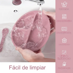 Set Alimentacion Bebe Plato Antideslizante Silicona Completo en internet