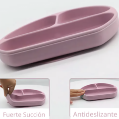 Set Alimentacion Bebe Plato Antideslizante Silicona Completo - thouse