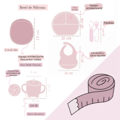 Imagen de Set Alimentacion Bebe Plato Antideslizante Silicona Completo