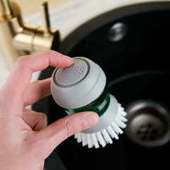 Cepillo Lava Platos Dispenser Con Base Gris Detergente en internet