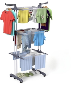 Tendedero de ropa Plegable Vertical 3 niveles con Ruedas - comprar online